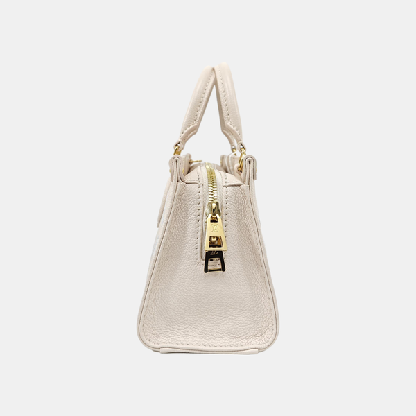 Monogram Calfskin Tote Bag White