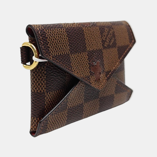 KIRGAMI Damier Ebene Coated Canvas Brown Wallet