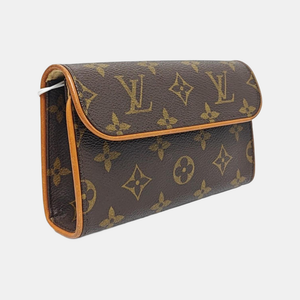 FLORENTINE Monogram Coated Canvas Brown