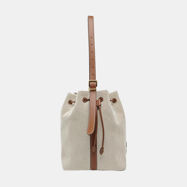 Canvas Bucket Bag Beige