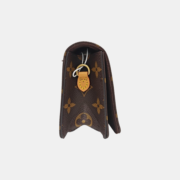 Lily Monogram Coated Canvas Brown