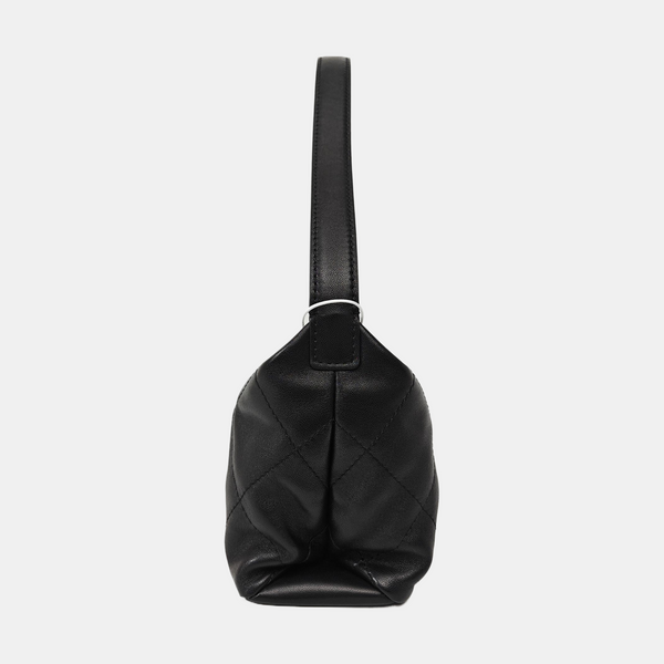 Quilted Lambskin Shoulder Bag Black