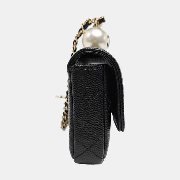 Quilted Grained Calfskin Black