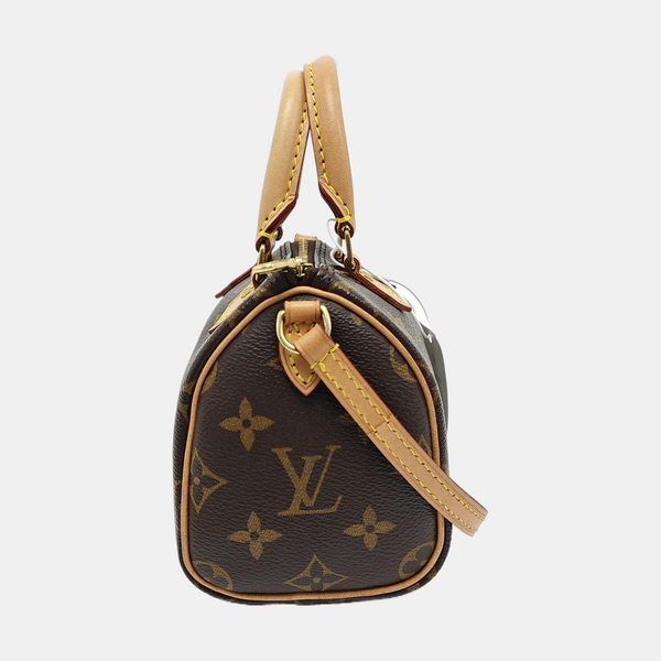 SPEEDY Nano Monogram Coated Canvas Brown