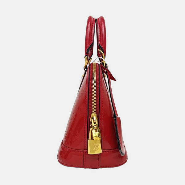 ALMA BB Monogram Patent Leather Red