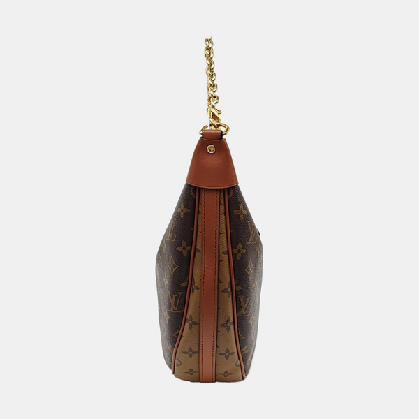 LOOP HOBO Monogram Coated Canvas Brown