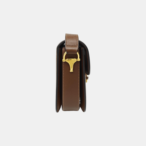 Horsebit 1955 Medium Monogram Coated Canvas Beige