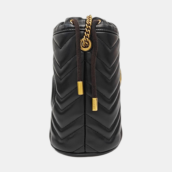 GG Marmont Mini Quilted Calfskin Black