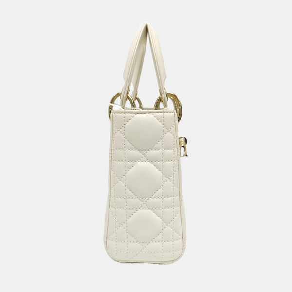 Lady Dior Mini Cannage Lambskin White
