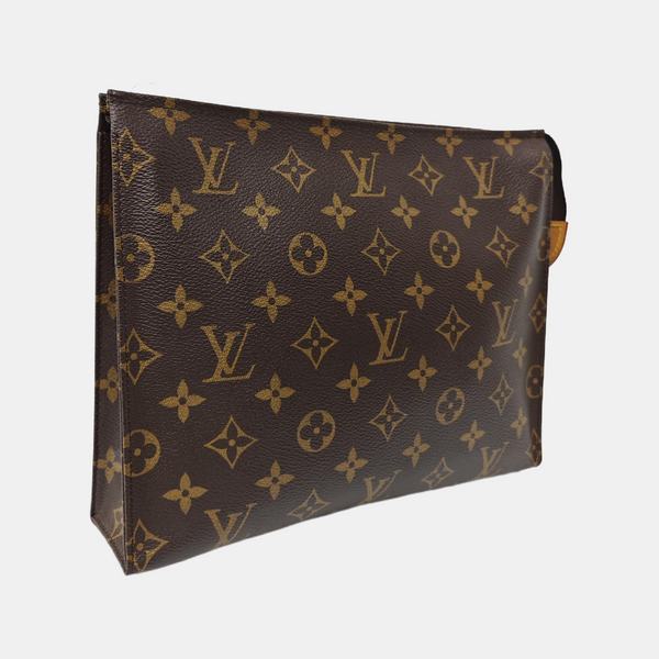 TOILET POCKET 26 Monogram Coated Canvas Brown