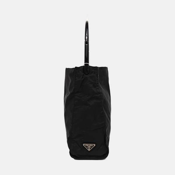 Nylon Top Handle Bag Black