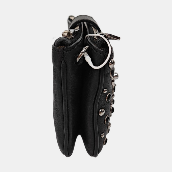 Bolso bandolera de piel de becerro negro