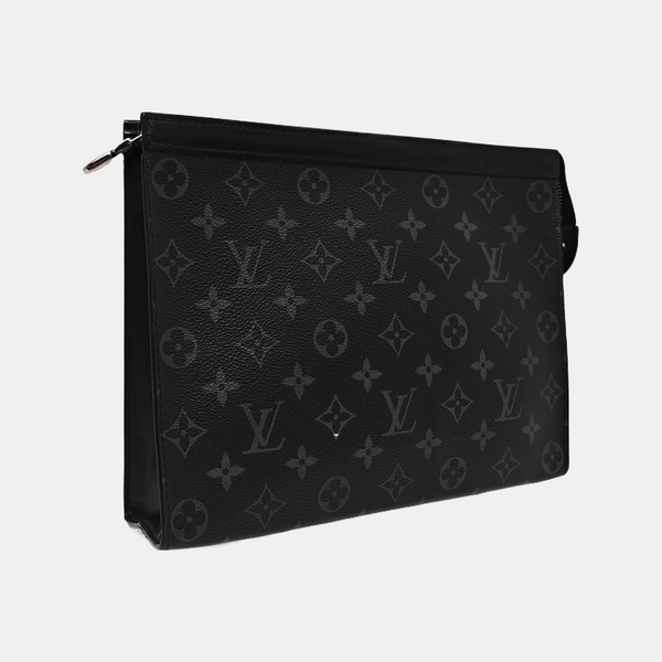 Pochette Voyag MM Monogram Coated Canvas Black
