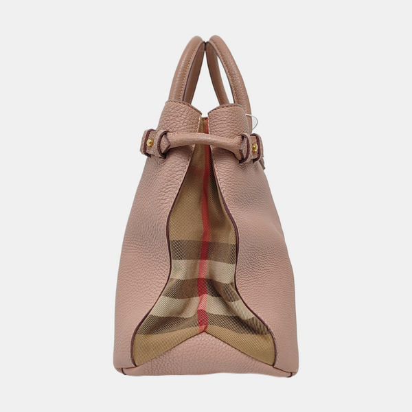 The Banner Medium Calfskin Pink