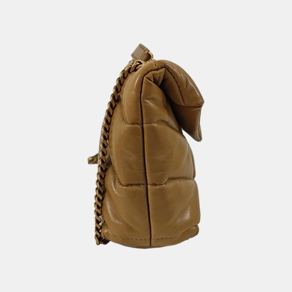 PUFFER TOY Mini Quilted Lambskin Brown