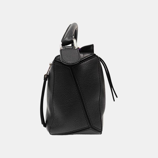 Puzzle Edge Small Calfskin Black