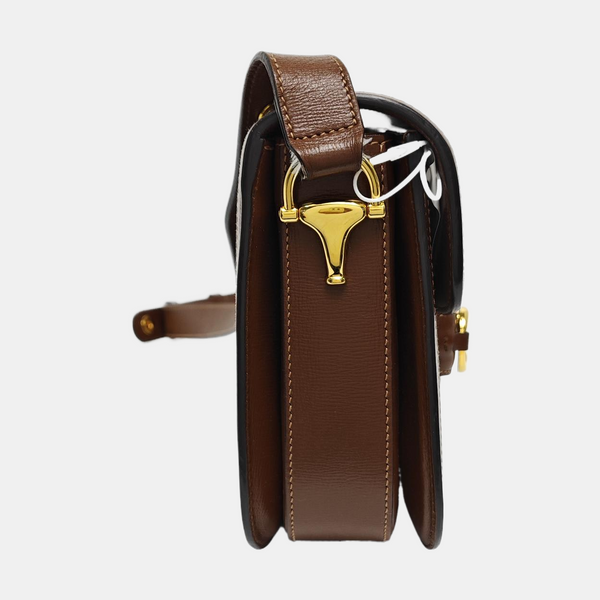Horsebit 1955 Medium Monogram Coated Canvas Beige
