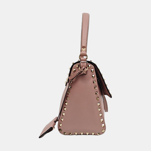 Rockstud Calfskin Beige