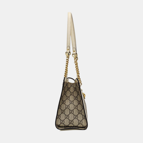 Padlock Small Monogram Coated Canvas Beige