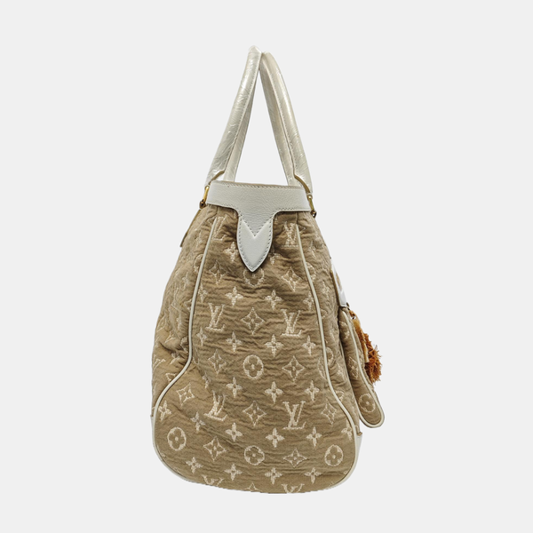 SABBIA BESACE GM Monogram Canvas Beige