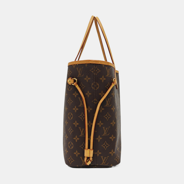 NEVERFULL MM Monogram Coated Canvas Brown