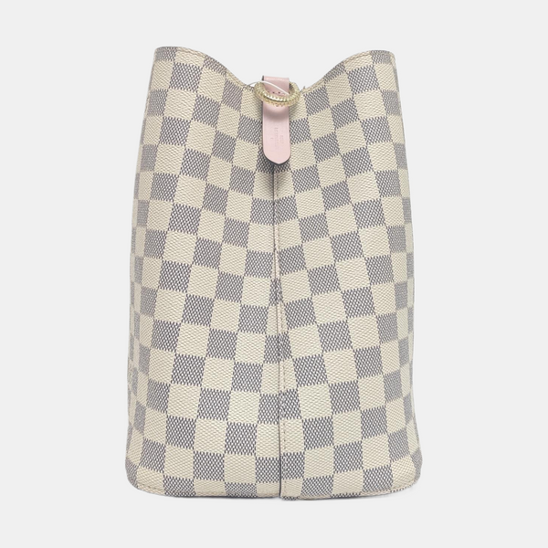 NÉONOÉ MM Damier Azur Coated Canvas White