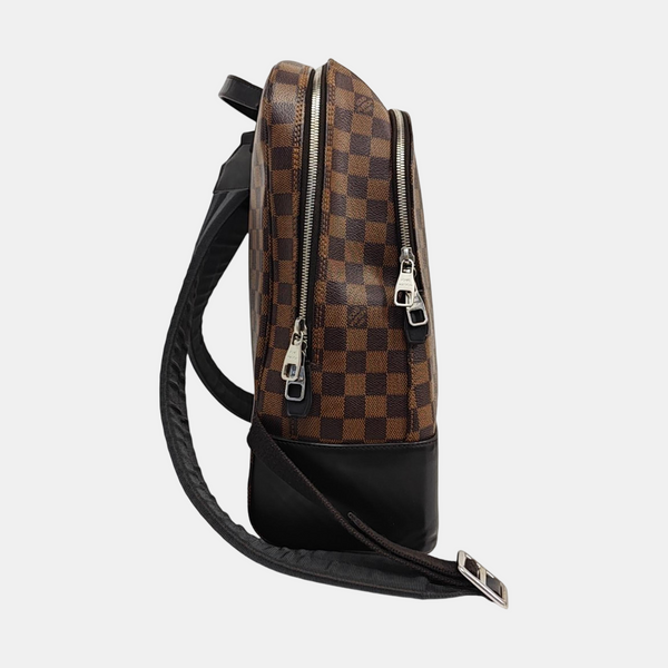 JAKE Damier Ebene Coated Canvas Brown