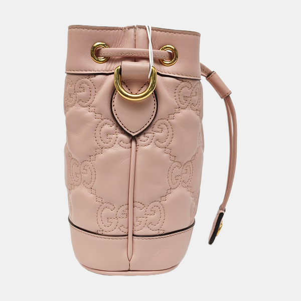 Monogram Calfskin Shoulder Bag Pink