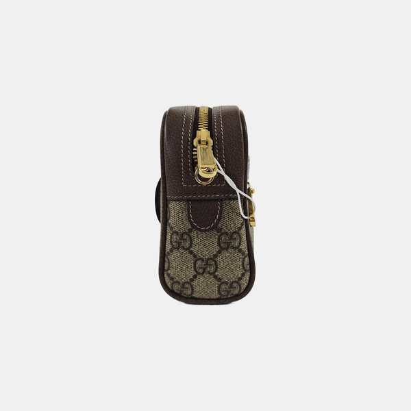 Ophidia Small Monogram Coated Canvas Beige