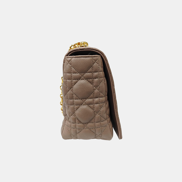 Dior Caro Large Cannage Calfskin Gray