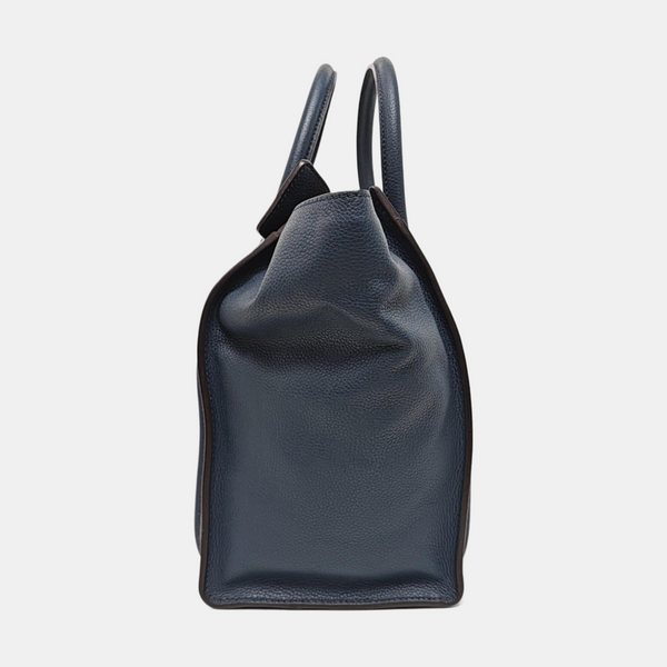 Authenticated pre-owned LUGGAGE Mini Calfskin Blue - Tote Bag at Looply