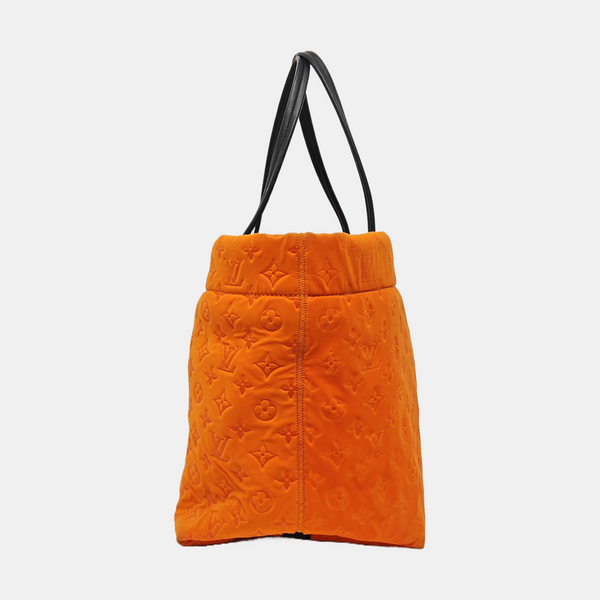 Monogram Fabric Tote Bag Orange