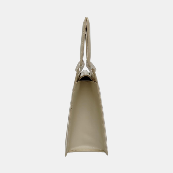 Suede Top Handle Bag Beige