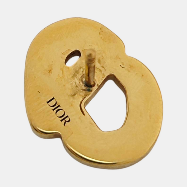 Petit CD Metal Gold Stud Earrings