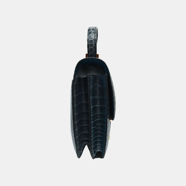 Constance 19 Shiny Porosus Crocodile Blue