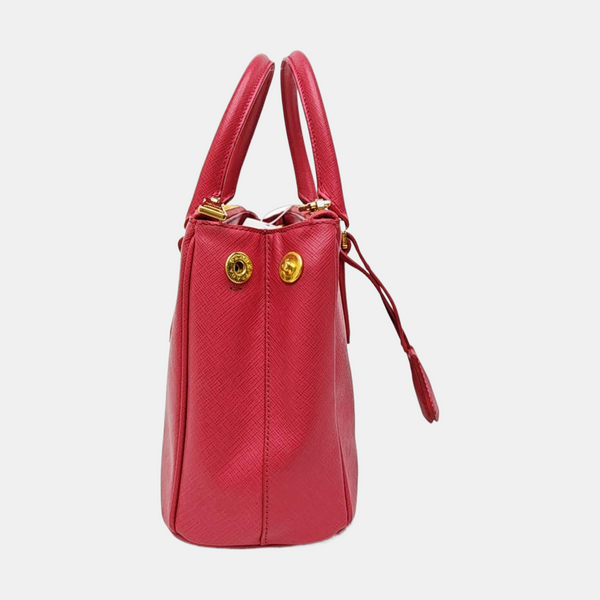 Galleria Small Saffiano Calfskin Red