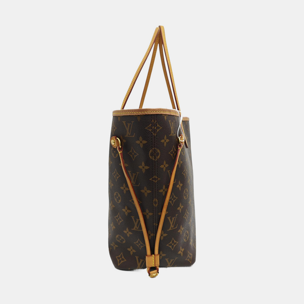 NEVERFULL MM Monogram Coated Canvas Brown