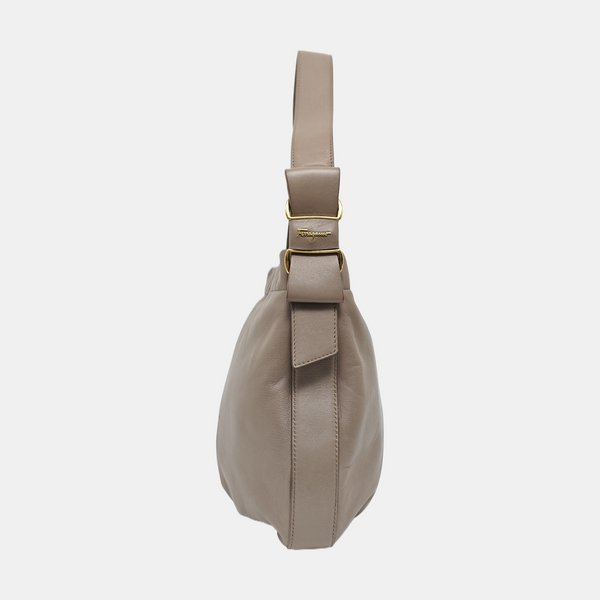 Calfskin Shoulder Bag Gray