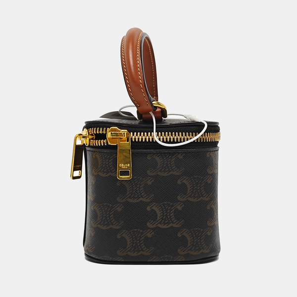 Coated Canvas Shoulder Bag Black