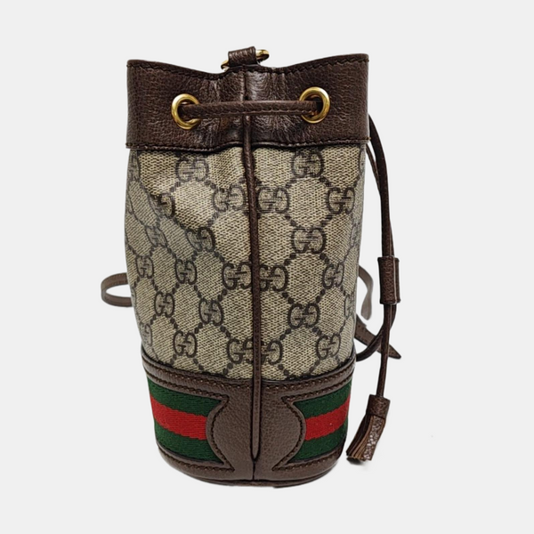 Ophidia Mini Monogram Coated Canvas Beige