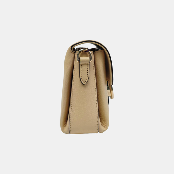 Interlocking G Mini Calfskin Beige