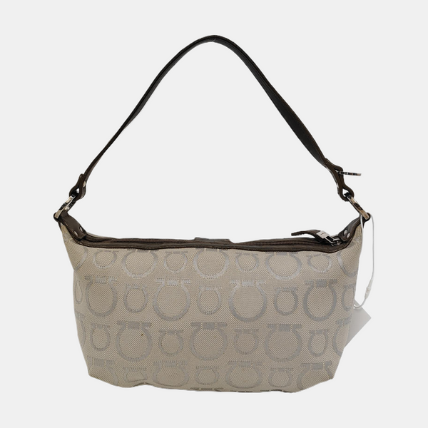 Gancini Coated Canvas Gray