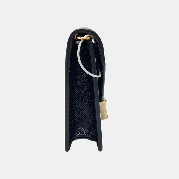 Fold Wallet Saffiano Calfskin Black
