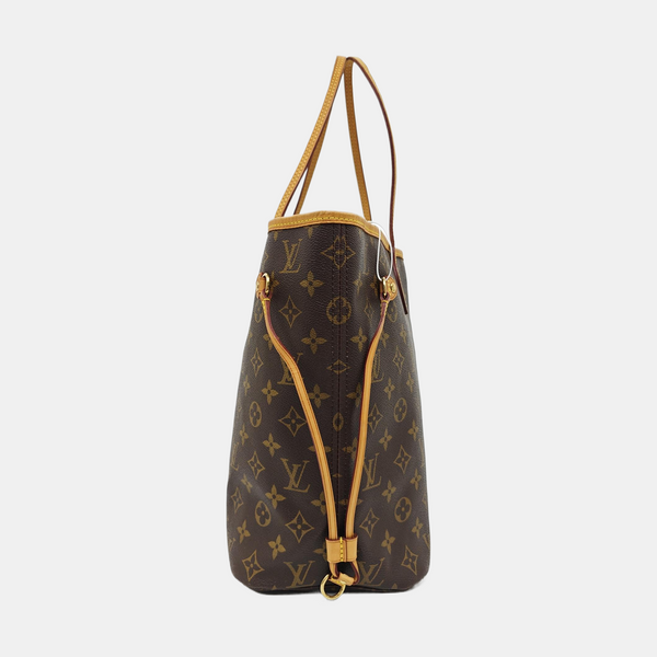 NEVERFULL MM Monogram Coated Canvas Brown