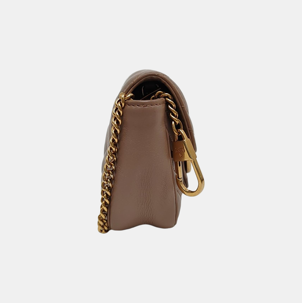 GG Marmont Mini Quilted Calfskin Beige
