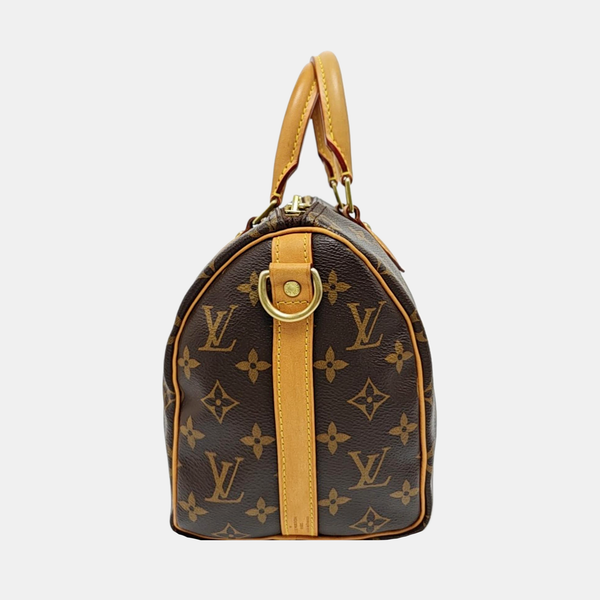 SPEEDY 25 Monogram Coated Canvas Brown