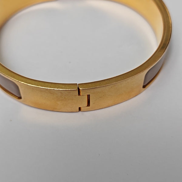 Clic H Metal Gray Bangle