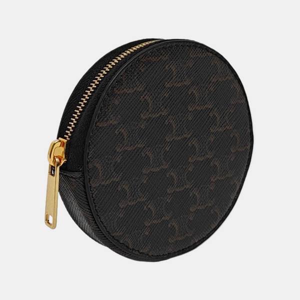 Authenticated pre-owned TRIOMPHE CANVAS Leather Black - Clutch at Looply
