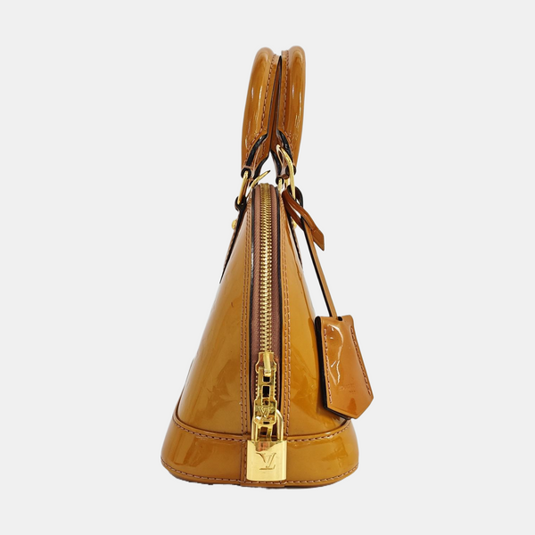 ALMA BB Monogram Patent Leather Yellow