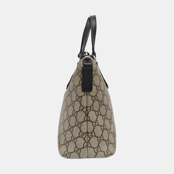 Monogram Coated Canvas Tote Bag Small Brown